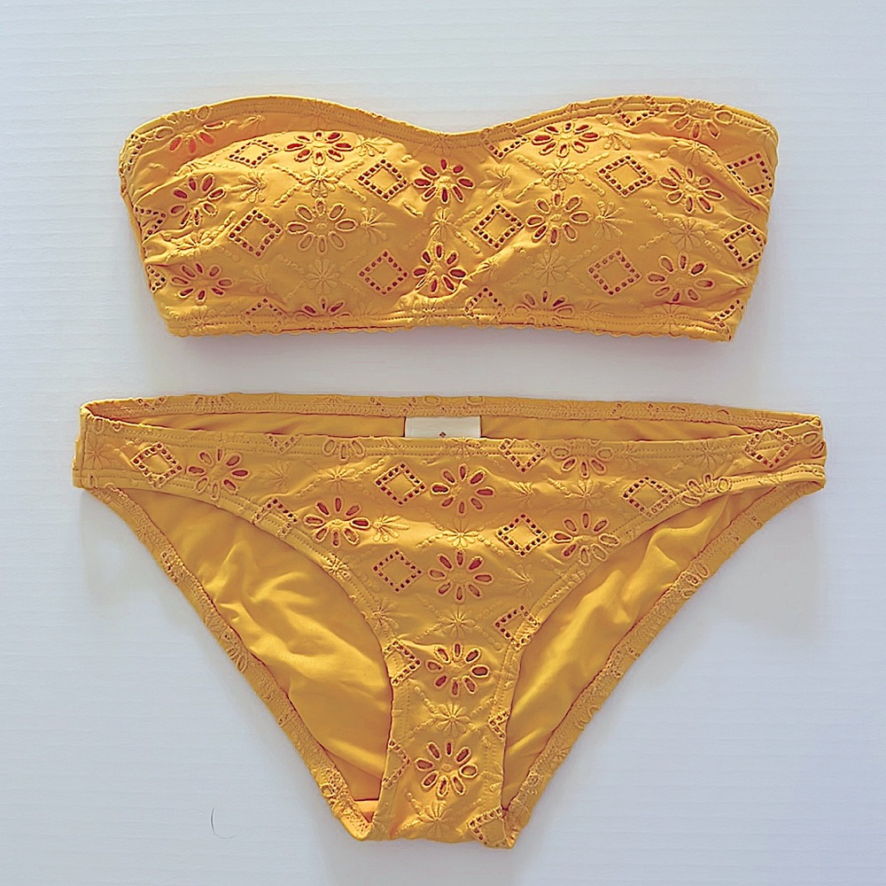 Kate Spade Yellow Eyelet Bikini